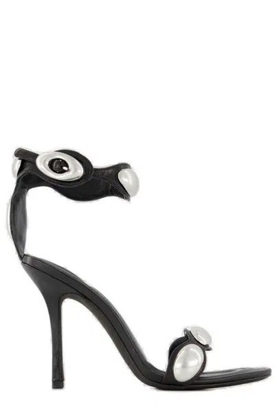 Alexander Wang Leather Sandals With Croco Print In Multi