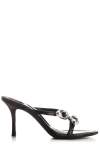 Alexander Wang Dome 85 Water Snake Strappy Sandal In Black
