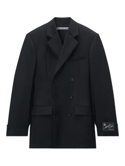Alexander Wang Double-breasted Blazer Mini Dress In Black