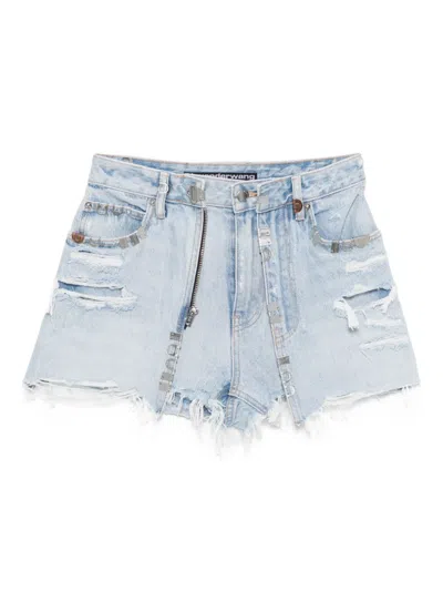 Alexander Wang Double-layer Skort In Blue