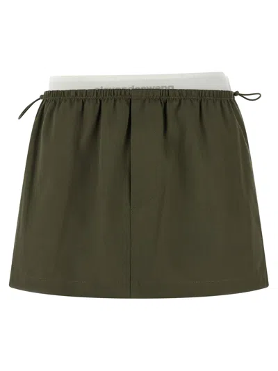 ALEXANDER WANG DOUBLE LAYER WAIST SKIRT