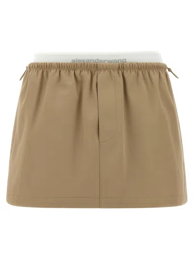ALEXANDER WANG DOUBLE LAYER WAIST SKIRT
