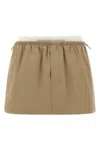 Alexander Wang Double Layer Waist Skirt Skirts Beige In Brown
