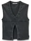 Alexander Wang Double V-neck Tank Top In Black