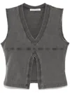 Alexander Wang Double V-neck Tank Top In Grey