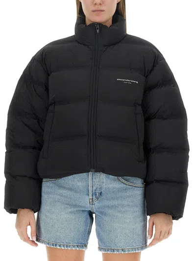 ALEXANDER WANG ALEXANDER WANG CROPPED JACKET WITH LOGO