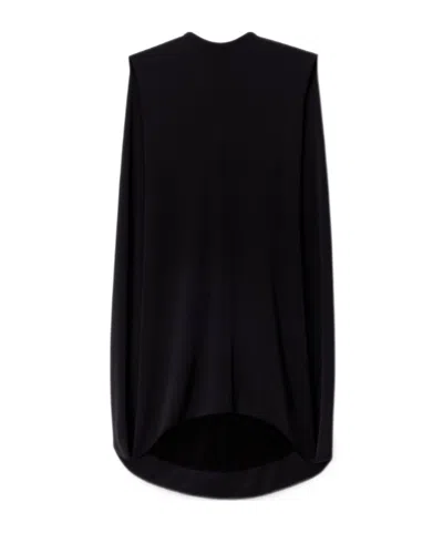 Alexander Wang Fitted Mini Dress With Drape Back In Black