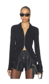 Alexander Wang Drape Back Shirt In Black