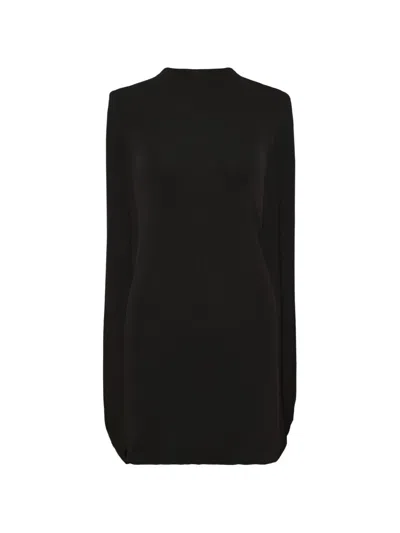 Alexander Wang Fitted Mini Dress With Drape Back In Black
