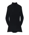 Alexander Wang Draped Asymmetric Minidress In Black