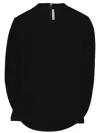 Alexander Wang Drape Back Long Sleeve Top In Matte Jersey In Black