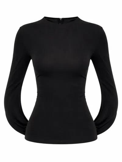 Alexander Wang Draped Back Top In Black