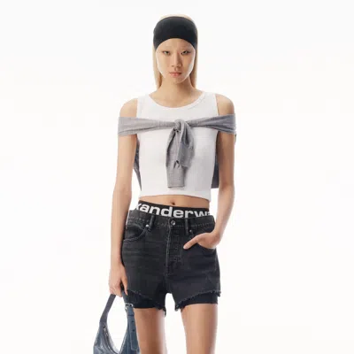 Alexander Wang Draped Cardigan Tank Top In Multi