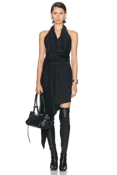 Alexander Wang Draped Halter Neck Dress In Black