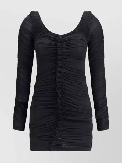 Alexander Wang Draped Mini Dress For Evening Events In Black