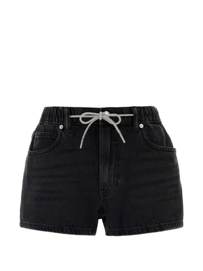 Alexander Wang Drawcord Marathon Jeans In Black