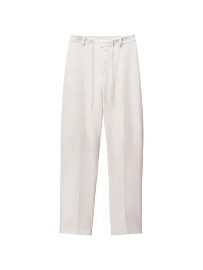 Alexander Wang Drawcord Tailored Trousers In Neutral