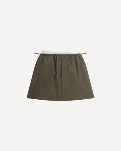 Alexander Wang Women Mid-rise Mini Logo Elastic Skirt In Multi