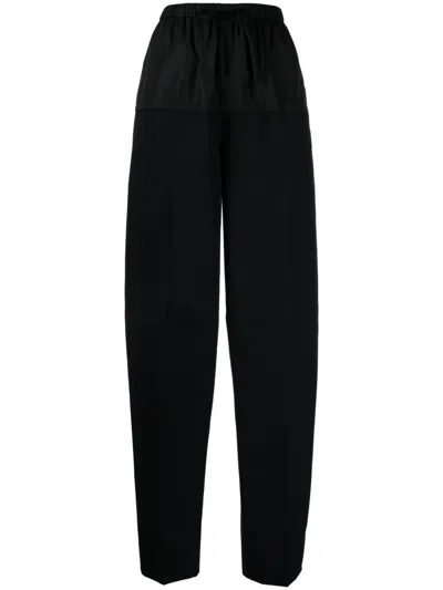 Alexander Wang Drawstring Nylon Trousers In Schwarz