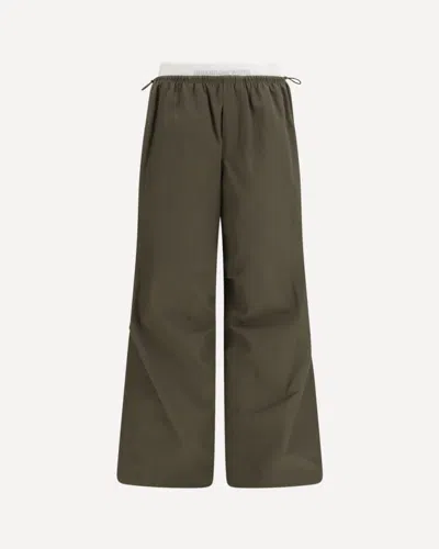Alexander Wang Drawstring Pants In Green
