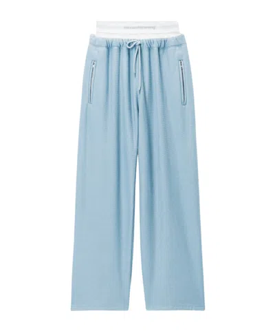 Alexander Wang Elastic Waist Sweatpants In Blue