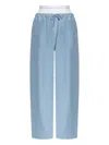 Alexander Wang Drawstring Pocket Trousers In Blue