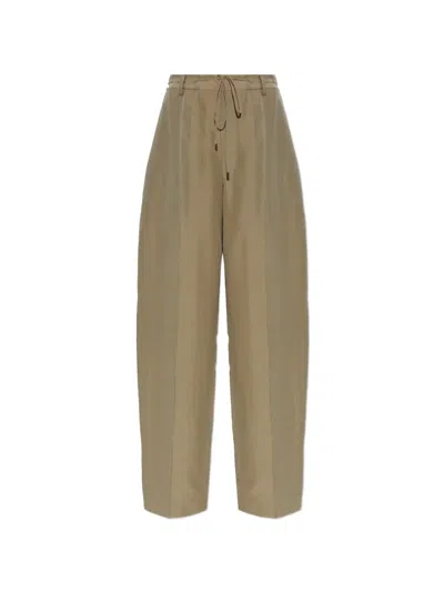 Alexander Wang Drawstring Trousers In Brown