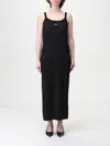 Alexander Wang Strappy Mesh Dress With Mesh Detailing In Black