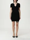Alexander Wang Black Viscose Blend Mini Dress In Black
