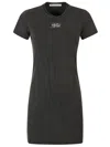 Alexander Wang 'mini Dress With Embossed Logo In Green