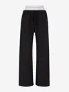 Alexander Wang High Waisted Pleated Pant With Logo Elastic By Alexande In Burgundy