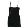 Alexander Wang Robe Mini Moulante À Strass In Black