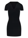 Alexander Wang Viscose Blend Mini Dress In Black