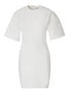 Alexander Wang White Draped Minidress In Natural