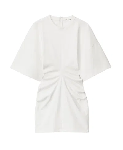 Alexander Wang Drop Shoulder Mini Dress In White