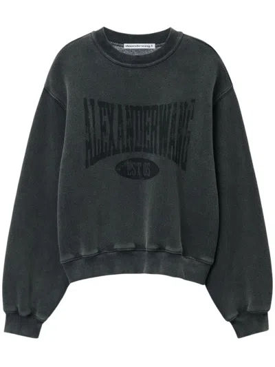 Alexander Wang Graphic Sweatshirt In Black
