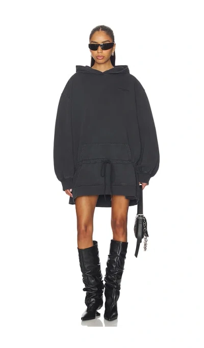 Alexander Wang Alexanderwang. T Dropped Waist Hoodie Dress In Gray