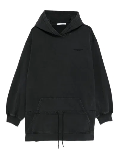 Alexander Wang Alexanderwang. T Dropped Waist Hoodie Dress In Gray