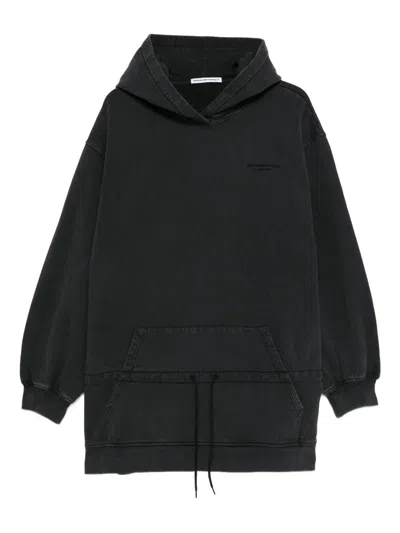 Alexander Wang Alexanderwang. T Dropped Waist Hoodie Dress In Gray