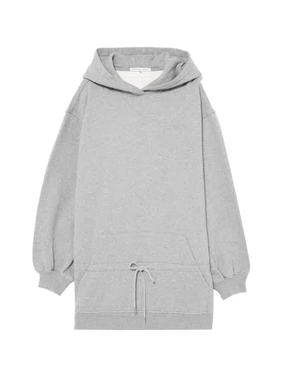 Alexander Wang Dropped-waist Hooded Dress In Gray
