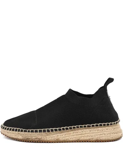 Pre-owned Alexander Wang Dylan Knit Sneakers In Black