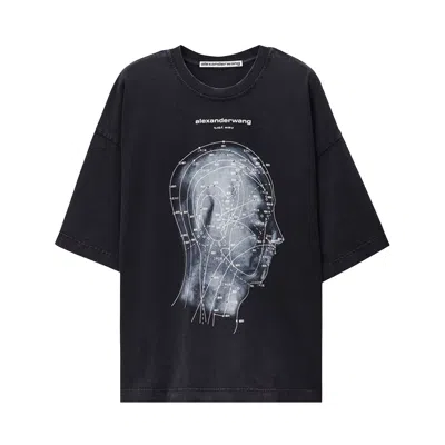 Pre-owned Alexander Wang Eastern Medicine Graphic Short-sleeve Tee 'washed Black' | Men's Size M