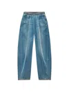 Alexander Wang Elastic Drawstring Sweatpant In Blue
