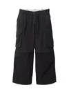 Alexander Wang Elastic Mid-rise Cargo Pants In Black