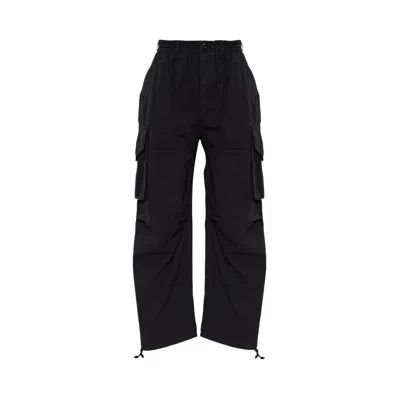 Pre-owned Alexander Wang Elastic Mid-rise Cargo Pants 'jet Black' | Women's Size M