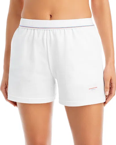 Alexander Wang Elastic Shorts In White