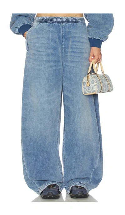 Alexander Wang Elastic Waist Jean In Blue