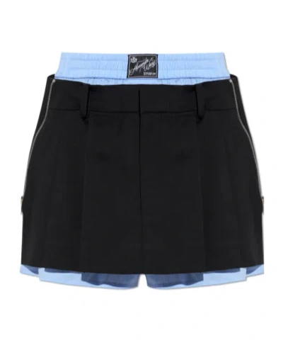 Alexander Wang Elastic Waist Midi Skirt In Black