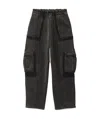 Alexander Wang Elastic Waist Overalls In Black