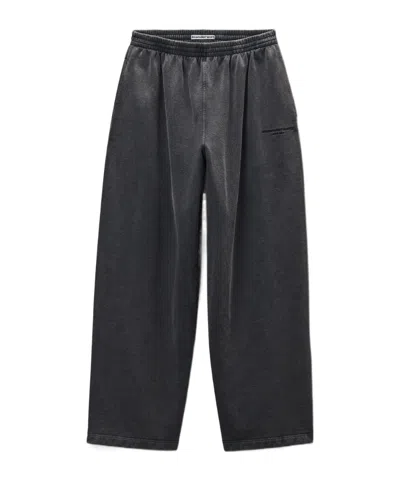 Alexander Wang Elastic-waist Track Pants In Gray